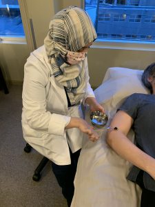 Moxibustion - acupoint stimulation mugword