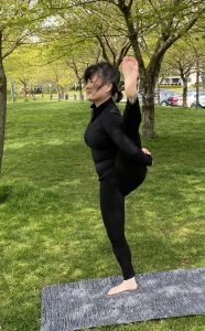 Registered Acupuncturist Danzhu Mowat doing Tai Chi in Vancouver