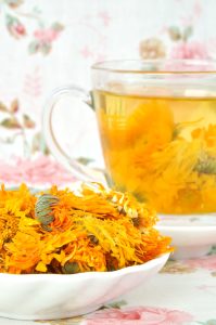 chrysanthemum tea served as therapeutic drink in Chinese herbal medicine in Vancouver