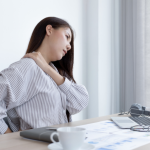 muscle imbalance causing office woman with pain